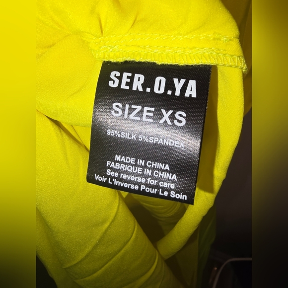 SER.O.YA Selino Silk Dress, Size XS - Picture 7 of 7